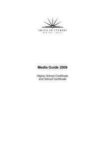 Media Guide[removed]Higher School Certificate and School Certificate