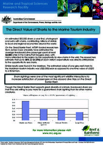 Shark / Whale shark / Grey reef shark / Tiger shark / Great Barrier Reef / Outline of sharks / Great white shark / Fish / Carcharhinidae / Shark tourism