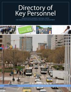 Directory of Key Personnel Morgan State University National Center for Transportation Management, Research & Development  Transportation: A Key to Human and Economic Development