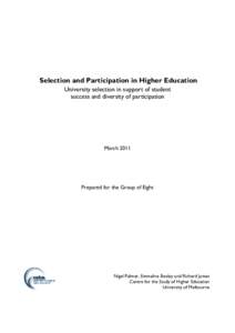 Selection and Participation in Higher Education