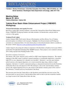Yakima River Basin Water Enhancement Project Meeting Notes[removed]