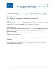 NACLIM	CT1/CT3	topical	meeting,	19‐20	 March	2014,	Hamburg	(DE)      