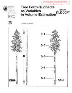 Diameter at breast height / Volume / Volume table / Sequoia National Park / Botany / Tree / Dendrometry / Basal area / Washington / Land management / Forestry / Land use