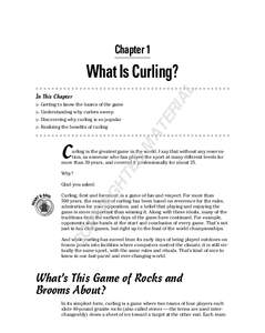 Chapter 1  AL What Is Curling? In This Chapter