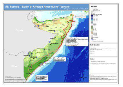 1  Somalia: Extent of Affected Areas due to Tsunami
