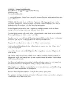 Kittitas Water Exchange - Yakima Herald-Republic[removed]News Release