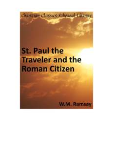 St. Paul the Traveler and the Roman Citizen Author(s):