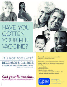 HAVE YOU GOTTEN YOUR FLU VACCINE? it’s not too late!