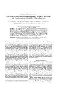 ECOLOGY AND POPULATION BIOLOGY  Association Between Hypothenemus hampei (Coleoptera: Scolytidae)