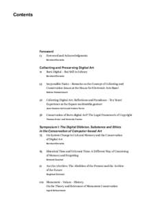 Conservation-restoration / Visual arts / Jeffrey Shaw / SS-Obermann / Michael Naimark / Humanities / Cultural studies / New media artists / Museology / New media art