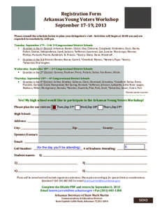 REGISTRATION FORM - FALL 2013