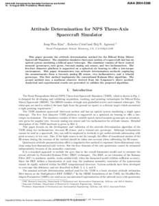 Attitude Determination for NPS Three-Axis Spacecraft Simulator