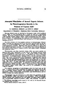 Attempted Phenylation of Several Organic Solvents by Phenylmagnesium Bromide in the Presence of Cuprous Salts