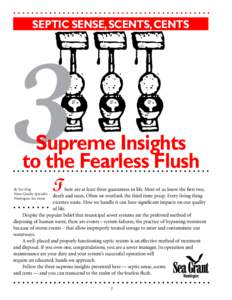 Septic Sense, Scents, Cents  3 Supreme Insights to the Fearless Flush