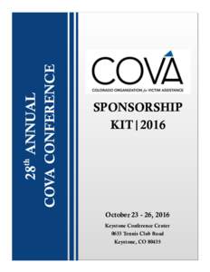 28 ANNUAL COVA CONFERENCE th  SPONSORSHIP