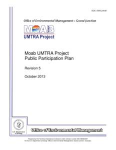 United States Department of Energy / Uranium Mill Tailings Remedial Action / Colorado River / Utah State Route 279 / Uranium mining / Tailings / Grand Junction /  Colorado / Moab Tailings / Geography of the United States / Utah / Geography of Colorado