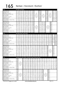 165  Rainham – Hornchurch – Romford