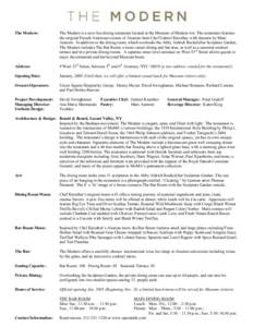 Microsoft Word - THE MODERN FACT SHEET RESTAURANT.doc