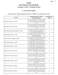 Page: 1/23  KARE EEO PUBLIC FILE REPORT November 21, [removed]November 20, 2014