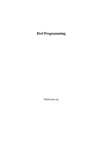 Perl Programming  Wikibooks.org December 1, 2012