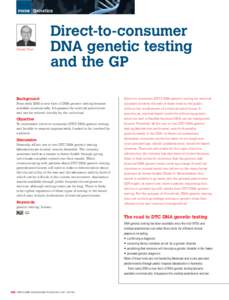 Genetics  Ronald Trent Direct-to-consumer DNA genetic testing
