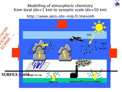 Modelling of atmospheric chemistry from local (dx=1 km) to synoptic scale (dx=50 km) M e EC OCA -sc