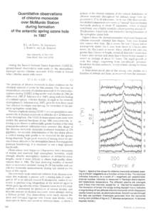 Quantitative observations of chlorine monoxide over McMurdo Station during formation of the antarctic spring ozone hole in 1987
