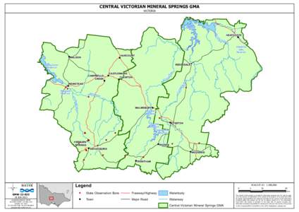 Shire of Macedon Ranges / Malmsbury /  Victoria / Kyneton /  Victoria / Lauriston Reservoir / Cairn Curran Reservoir / Chewton /  Victoria / Tatura /  Victoria / Mineral Springs / Coliban River / States and territories of Australia / Victoria / Geography of Australia