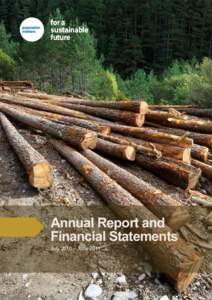 for a sustainable future Annual Report and Financial Statements