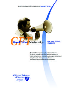 2009 CFT Raoul Teilhet Scholarship application for high school seniors