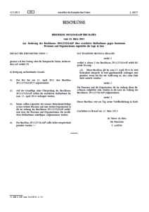 BeschlussGASP des Rates vom 11. März 2013 zur Änderung des BeschlussesGASP über restriktive Maßnahmen gegen bestimmte Personen und Organisationen angesichts der Lage in Iran