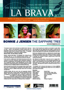 February 2007 NEW RELEASES  THE SOUND OF JAZZ IN AUSTRALIA LA BRAVA