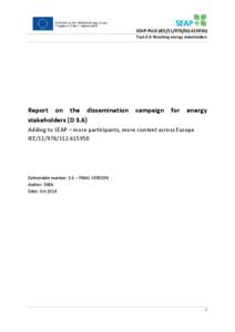 Microsoft Word - D3.6 Report dissemination campaign for energy stakeholders…