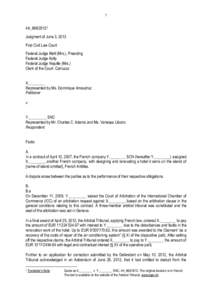 1  4A_666[removed]Judgment of June 3, 2013 First Civil Law Court Federal Judge Klett (Mrs.), Presiding