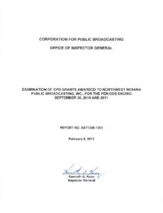 CORPORATION FOR PUBLIC BROADCASTING