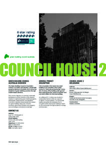 council house 2 green building council australia overview General Project Description