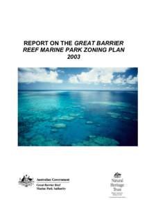 REPORT ON THE GREAT BARRIER REEF MARINE PARK ZONING PLAN