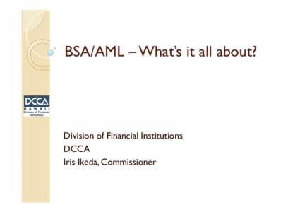 Suspicious activity report / Terrorism financing / Birmingham Small Arms Company / Verification and validation / Finance / Economics / USA PATRIOT Act /  Title III /  Subtitle B / USA PATRIOT Act /  Title III / Bank Secrecy Act / Business / Boy Scouts of America