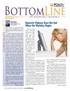 BottomLine on domestic violence CORPORATE VOICE  Volume 3, Issue 2