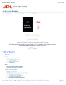 Java Coding Standard - Confluence[removed]:40 PM JPL Java Coding Standard