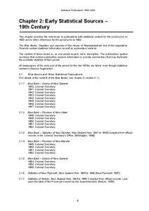 Statistical Publications 1840–2000  Chapter 2: Early Statistical Sources –