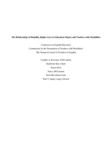 Special education / Educational psychology / Medicine / Section 504 of the Rehabilitation Act / Americans with Disabilities Act / Learning disability / Job interview / Individuals with Disabilities Education Act / Ableism / Health / Disability / Education