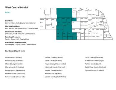 West Central District Bylaws President: Lonnie Peters, Keith County Commissioner First Vice President: