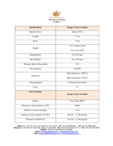 Specifications  Image Cruise 11 cabins Operated since