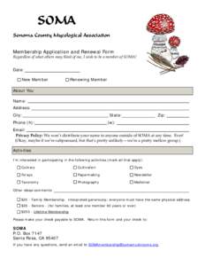 2014 SOMA MEMBERSHIP APPLICATION FORM.pub