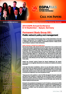 Call for Papers www.iias-iisa.org www.iias-iisa.org/egpa Improving Administrative Sciences Worldwide