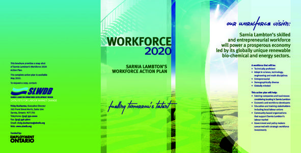 Sarnia Lambton's Workforce 2020: Fuelling tomorrow's talent