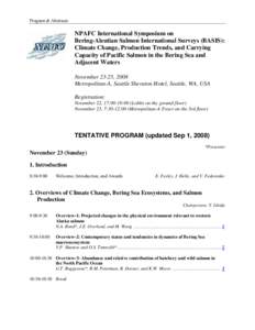 Hot and Cold Running Salmon: Lessons from BASIS on Stock-Specific Migration and Distribution Response to Climate Change