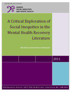 A Critical Exploration of Social Inequities in the Mental Health Recovery Literature