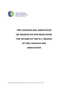 Draft Amendments to CBABC By-laws